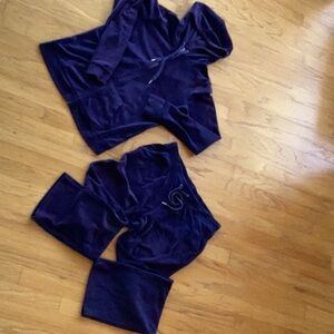 Velour track suit